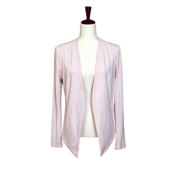 BCBGMaxAzria Tuxedo Blazer Drape Front Rose Smoke Size M #1161 - Picture 5 of 9